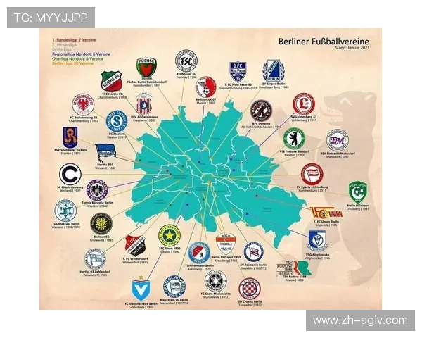 德甲球队分布图：各支球队所在城市与地区